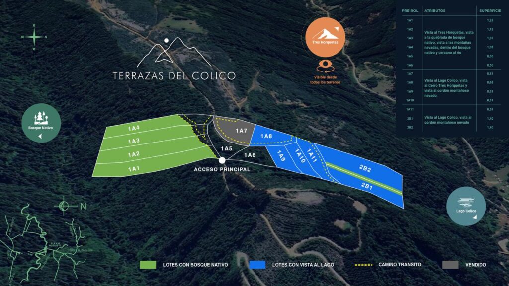 Mapa del proyecto Terrazas del Cólico