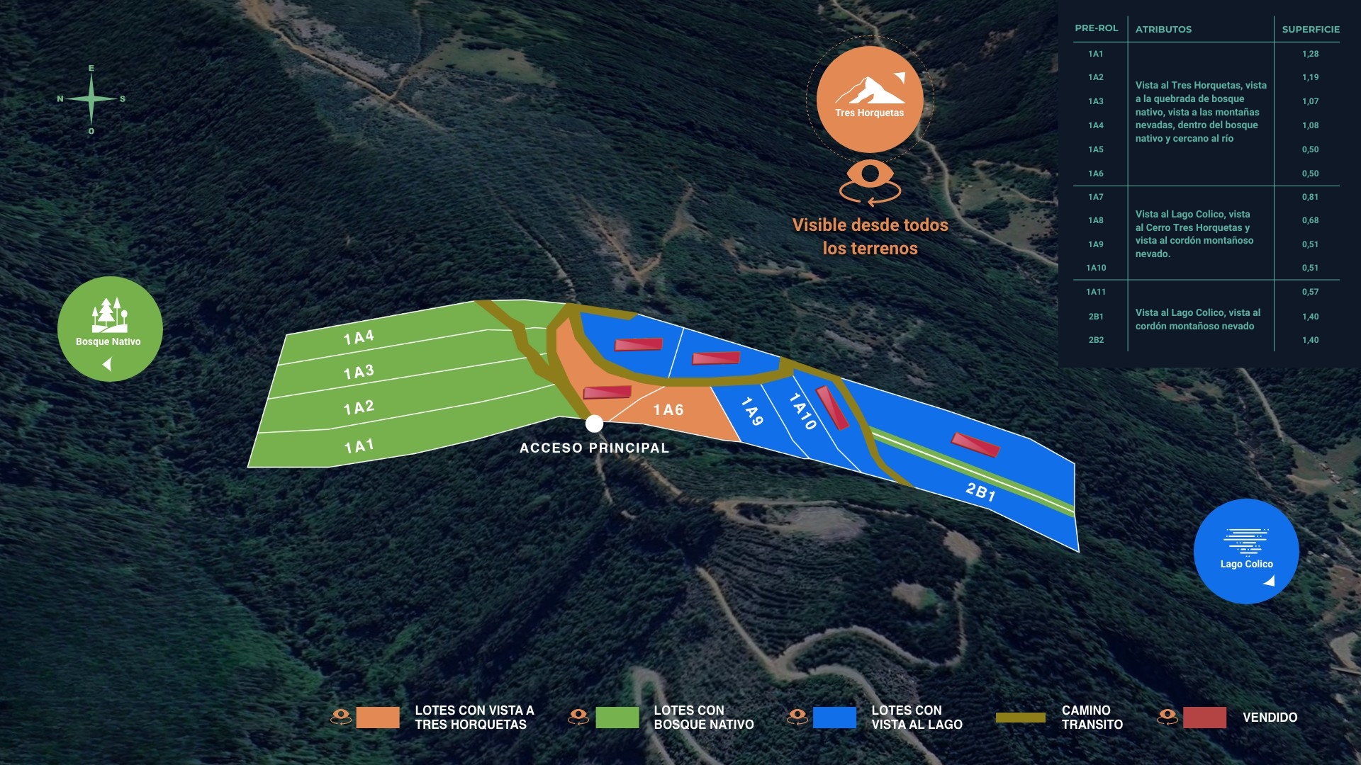 Mapa del proyecto Terrazas del Cólico